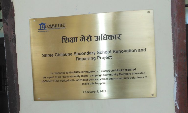 Chilaune School Building Handed Over