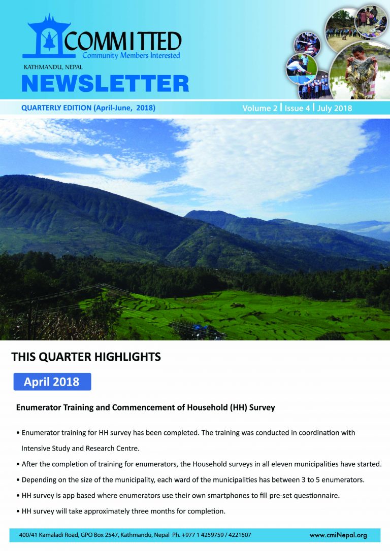COMMITTED’s Newsletter (April- June, 2018)