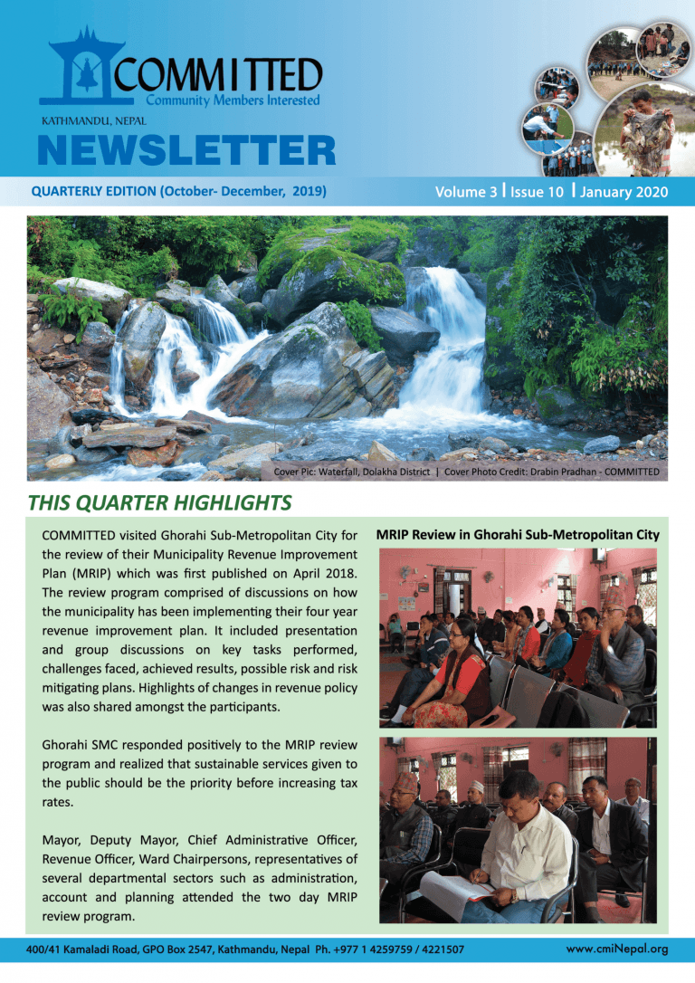 Quarterly Newsletter (Oct-Dec, 2019)