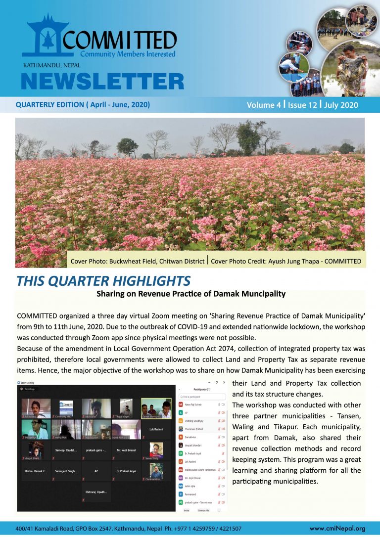 Quarterly Newsletter (April to June, 2020)
